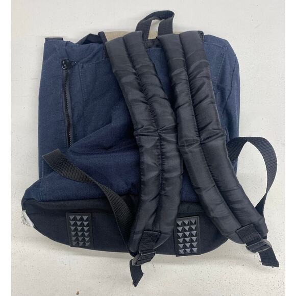 VTG Y2K Eddie Bauer suede canvas medium travel day rucksack backpack bag main image 5
